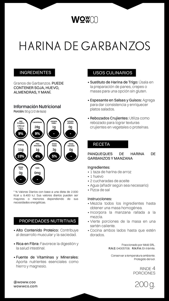 FT HARINA DE GARBANZO 200 G [WC]