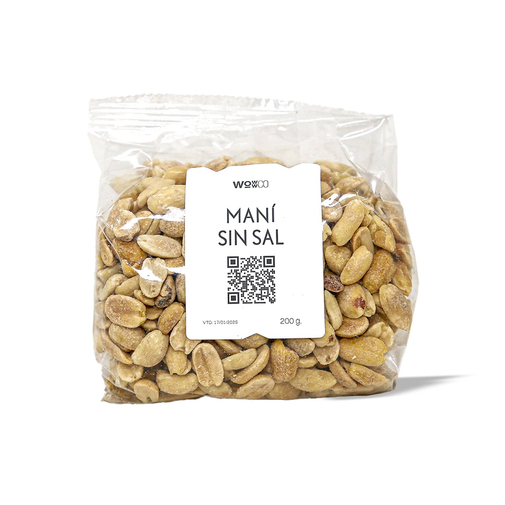 MANÍ SIN SAL - PELADO - 200 GR [WC]