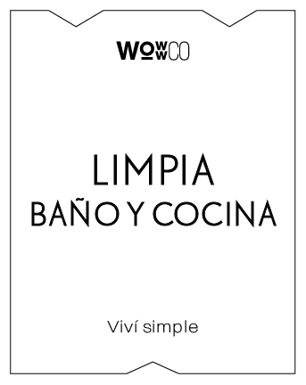 ETIQUETA - LIMPIA BAÑO Y COCINA [WC]